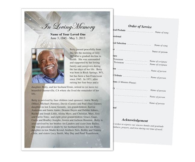 Eternal Funeral Flyer Template - The Funeral Program Site