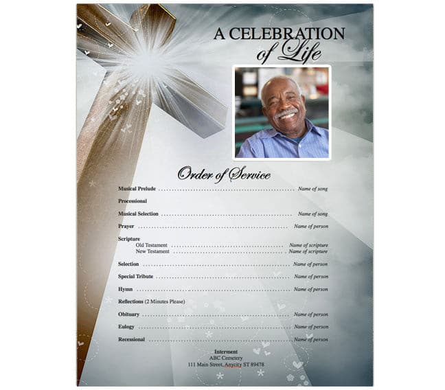 Eternal Funeral Flyer Template - The Funeral Program Site