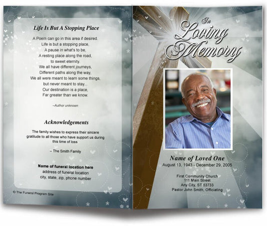 Eternal Funeral Program Template - The Funeral Program Site