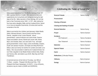 Eternal Funeral Program Template - The Funeral Program Site