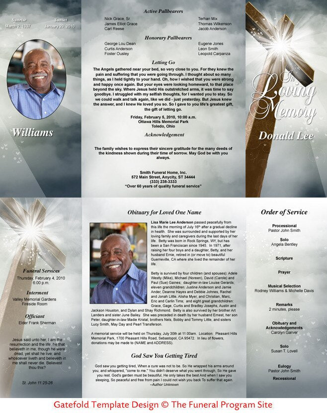 Eternal Gatefold Program Template - The Funeral Program Site