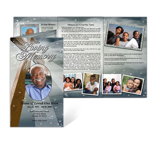 Eternal TriFold Funeral Brochure Template - The Funeral Program Site