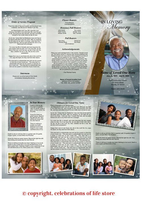 Eternal TriFold Funeral Brochure Template - The Funeral Program Site