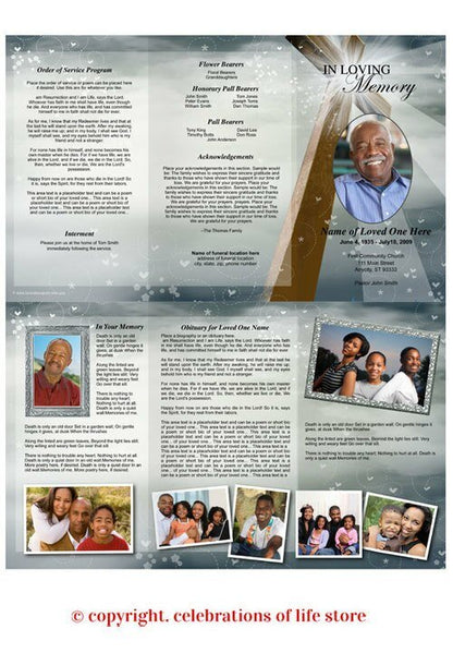 Eternal TriFold Funeral Brochure Template - The Funeral Program Site