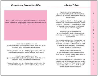 Fairy 8 - Sided Graduated Funeral Program Template - The Funeral Program Site