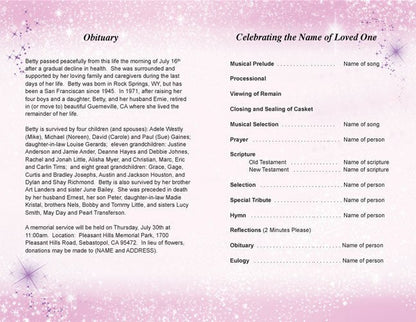 Fairy Funeral Program Template - The Funeral Program Site