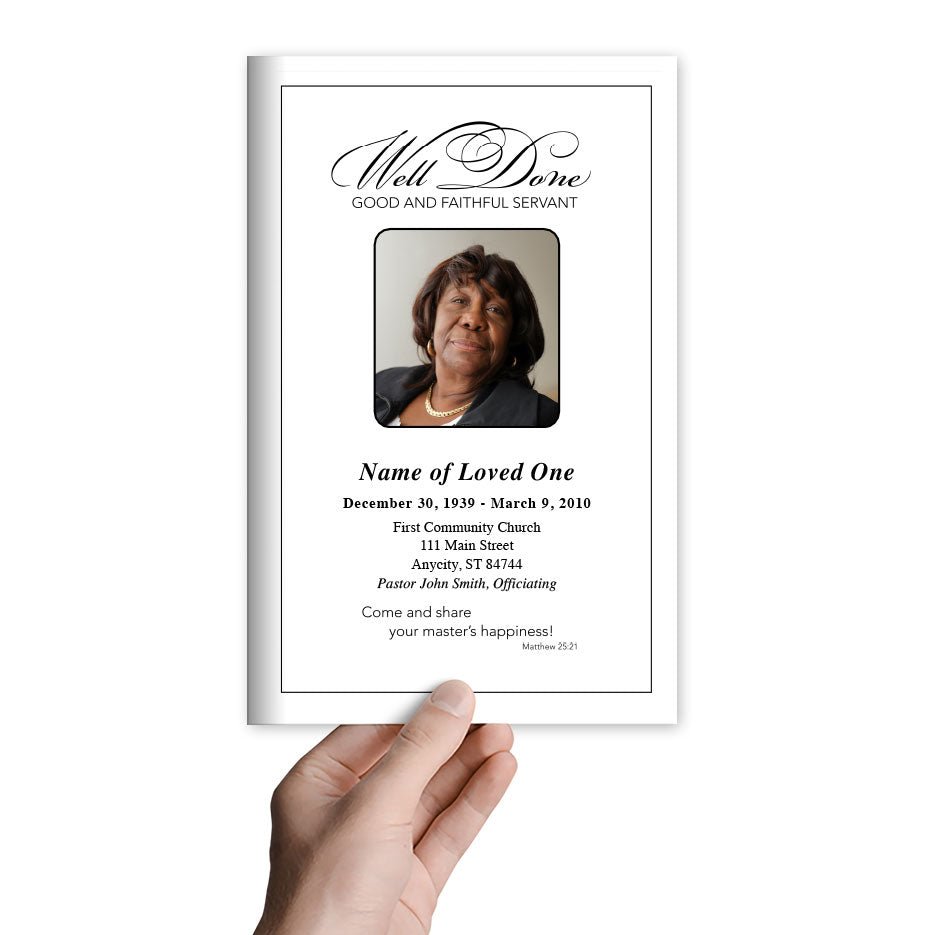 Faithful Funeral Program Template - The Funeral Program Site