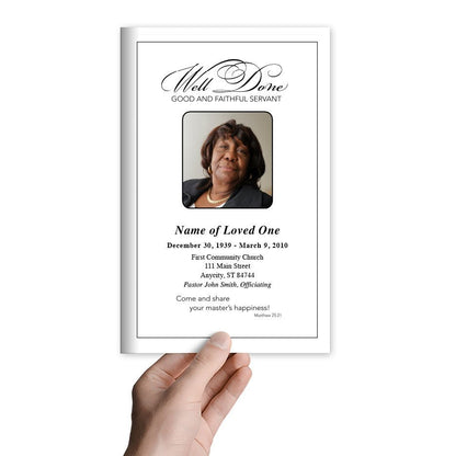 Faithful Funeral Program Template - The Funeral Program Site