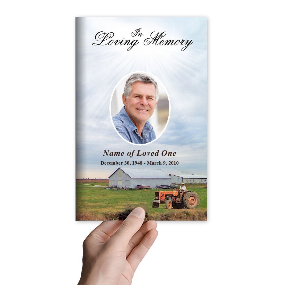 Farm Funeral Program Template - The Funeral Program Site