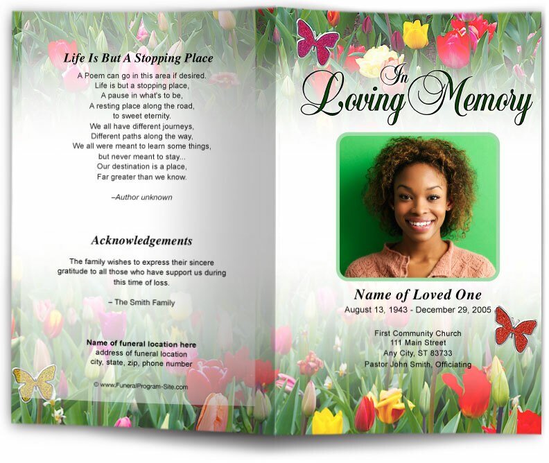 Fields Funeral Program Template - The Funeral Program Site