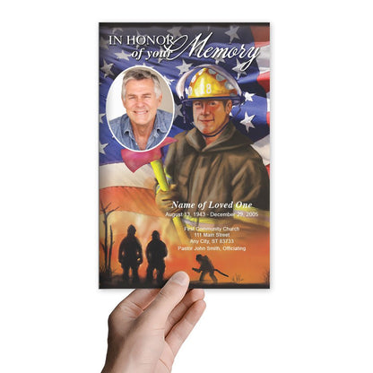 Fireman Funeral Program Template - The Funeral Program Site