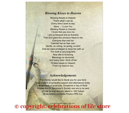 Fishing A4 Funeral Order of Service Template - The Funeral Program Site