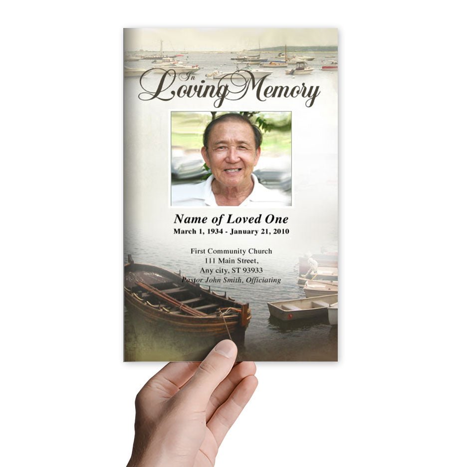 Fishing Funeral Program Template - The Funeral Program Site