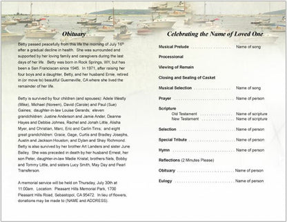 Fishing Funeral Program Template - The Funeral Program Site