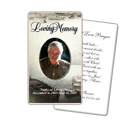 Fishing Prayer Card Template - The Funeral Program Site