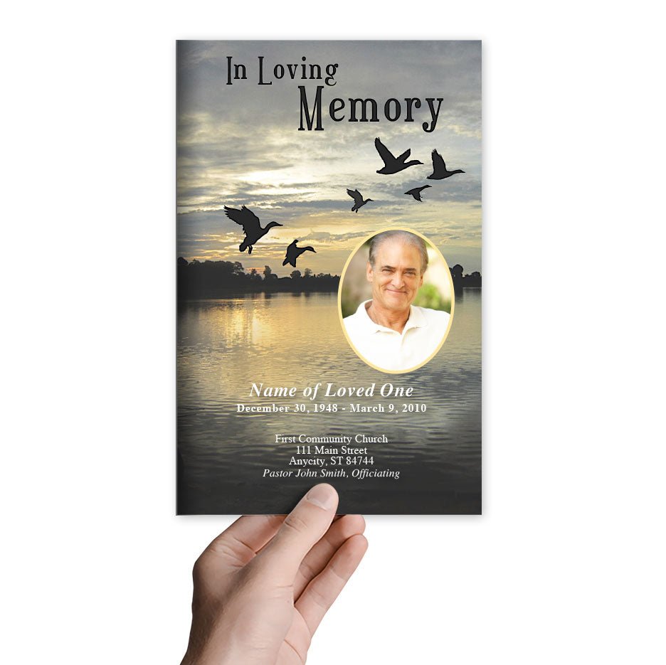 Flight Funeral Program Template - The Funeral Program Site