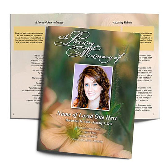 Floral Funeral Booklet Template - The Funeral Program Site