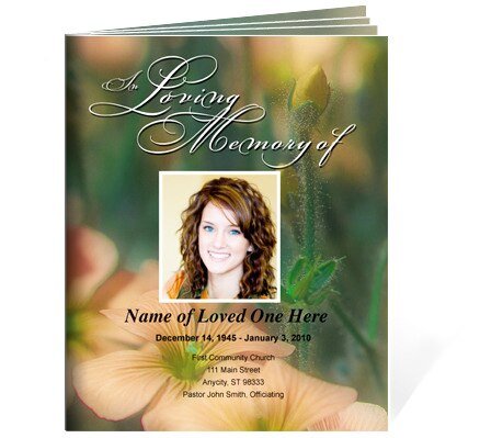 Floral Funeral Booklet Template - The Funeral Program Site