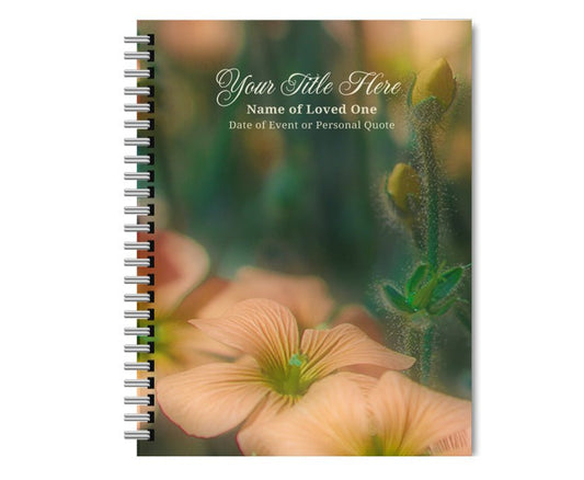 Floral Spiral Wire Bind Memorial Funeral Guest Book - The Funeral Program Site