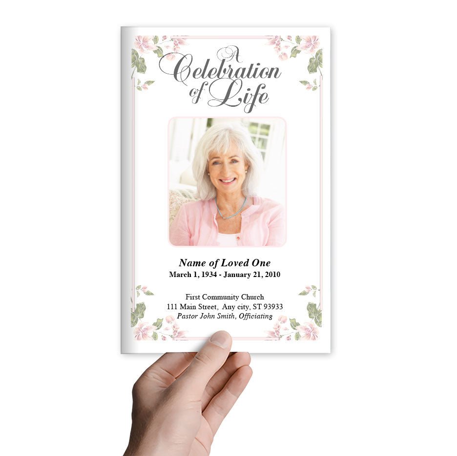 Floret Funeral Program Template - The Funeral Program Site