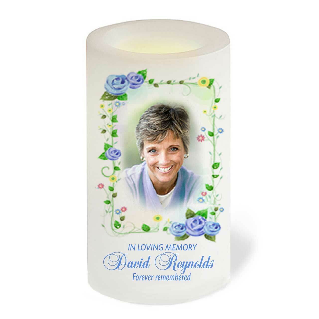 Flourish Personalized Flameless LED Memorial Candle - The Funeral Program Site