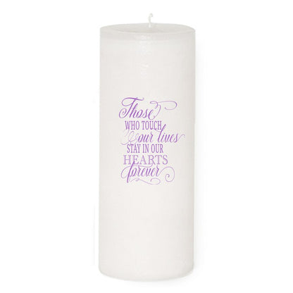 Flourish Personalized Wax Pillar Memorial Candle - The Funeral Program Site