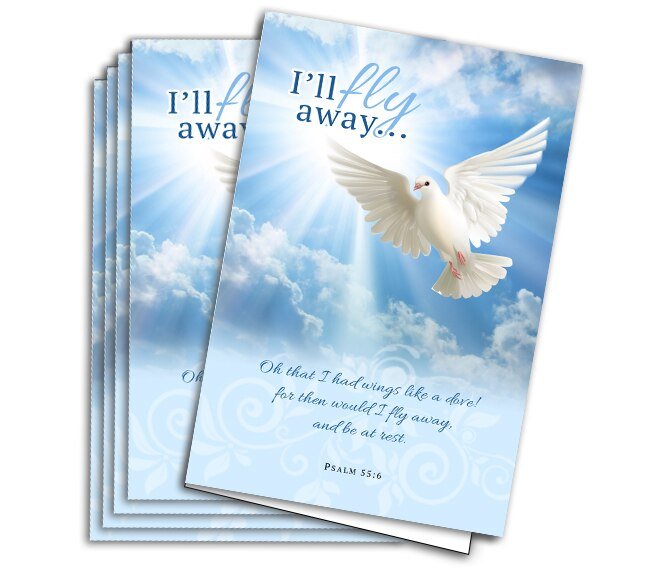 Fly Away Funeral Program Paper (Pack of 25) - The Funeral Program Site