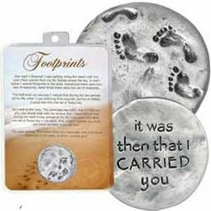 Footprints In The Sand Pocket Coin - The Funeral Program Site