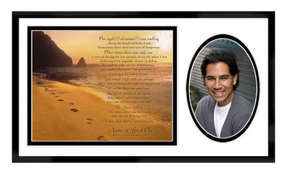 Footprints Memorial Frame Plaque Keepsake - The Funeral Program Site