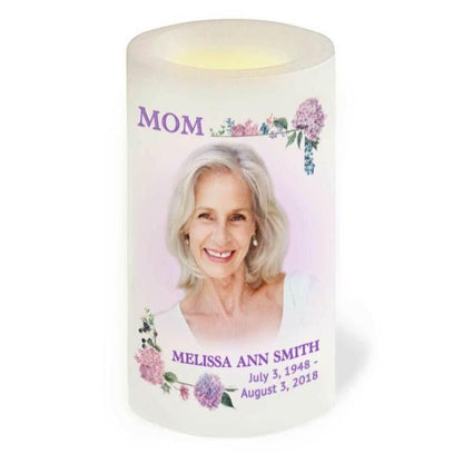 For Her LED Flameless Personalized Memorial Candle - The Funeral Program Site