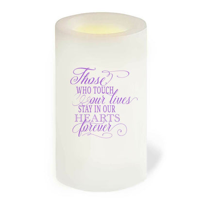 For Her LED Flameless Personalized Memorial Candle - The Funeral Program Site