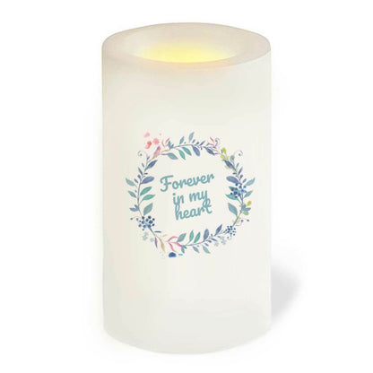 For Him Personalized Flameless LED Memorial Candle - The Funeral Program Site