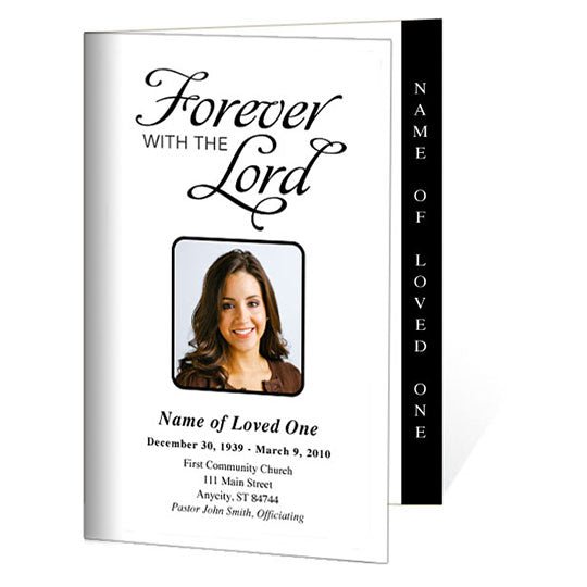 Forever 4 - Sided Graduated Funeral Program Template - The Funeral Program Site