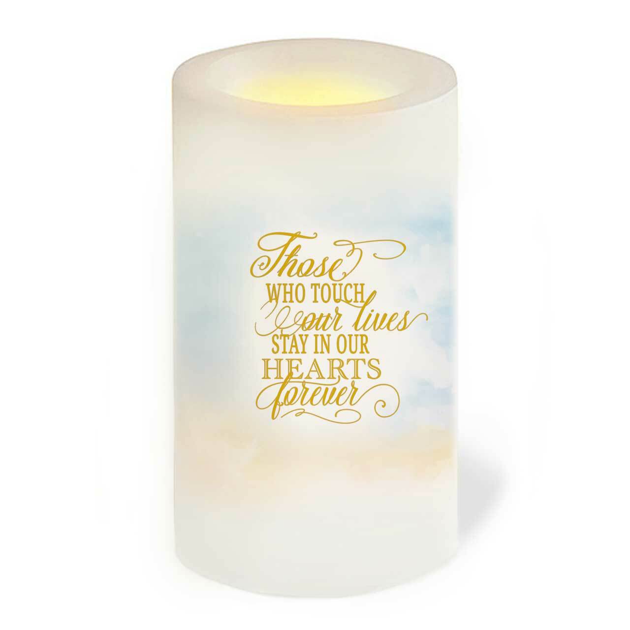 Framed Floral Personalized LED Memorial Candle - The Funeral Program Site