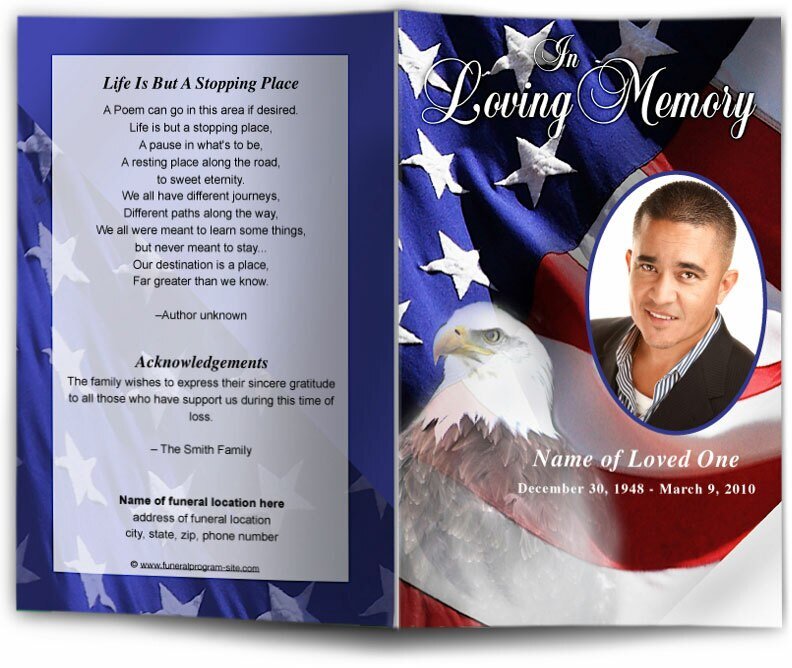 Freedom Funeral Program Template - The Funeral Program Site