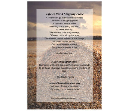 Fruition 4 - Sided Graduated Funeral Program Template - The Funeral Program Site