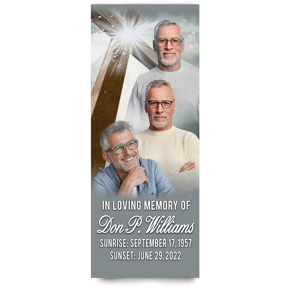 Funeral Banner 24 x 60 - Eternal Cross - The Funeral Program Site