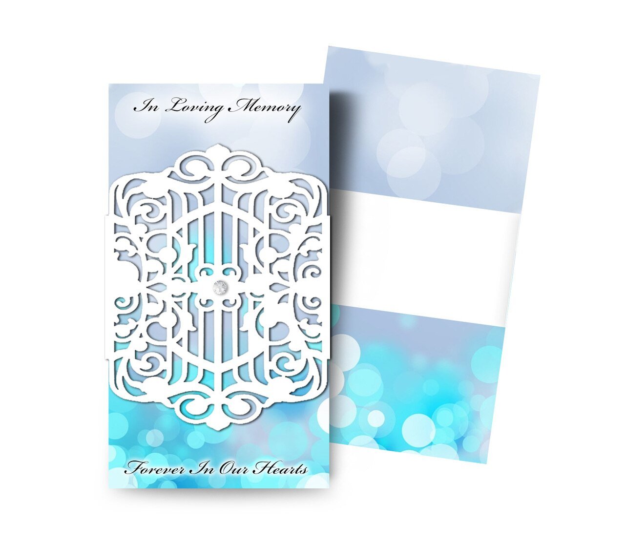 Funeral Program Dazzle With Laser Cut Flourish Band Design & Print (Pack of 50) - The Funeral Program Site