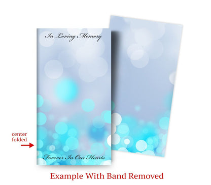 Funeral Program Dazzle With Laser Cut Flourish Band Design & Print (Pack of 50) - The Funeral Program Site