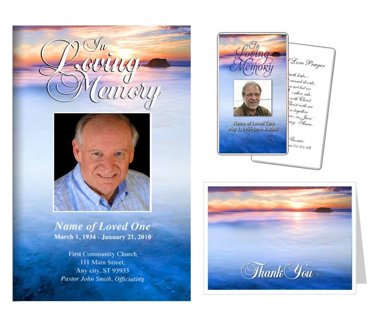 Funeral Stationery Template Bundle - Dusk - The Funeral Program Site