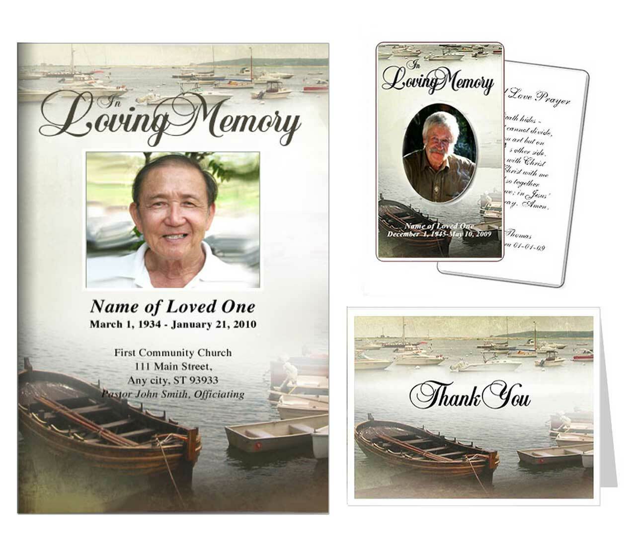 Funeral Stationery Template Bundle - Fishing - The Funeral Program Site