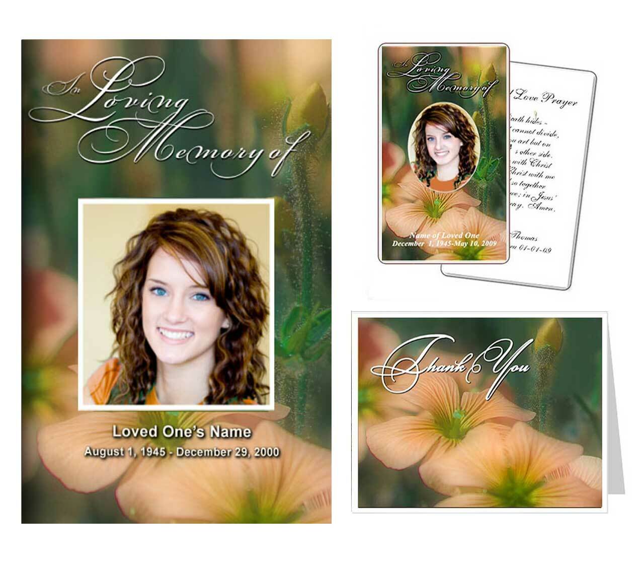 Funeral Stationery Template Bundle - Floral - The Funeral Program Site