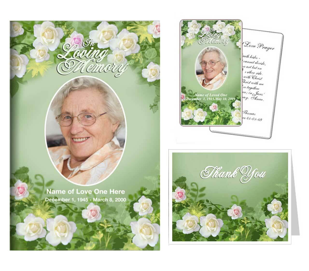 Funeral Stationery Template Bundle - Garden - The Funeral Program Site