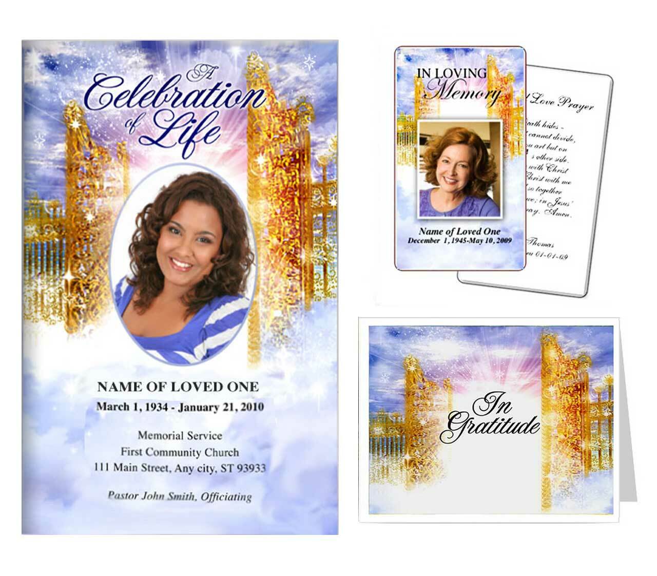 Funeral Stationery Template Bundle - Pathway - The Funeral Program Site