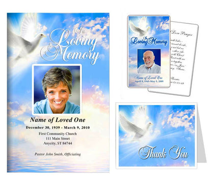 Funeral Stationery Template Bundle - Peace - The Funeral Program Site