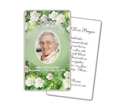 Garden Prayer Card Template - The Funeral Program Site