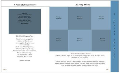 Gardener 8 - Sided Graduated Funeral Program Template - The Funeral Program Site