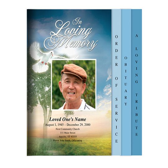 Gardener 8 - Sided Graduated Funeral Program Template - The Funeral Program Site