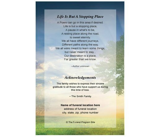 Gardener 8 - Sided Graduated Funeral Program Template - The Funeral Program Site