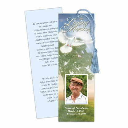 Gardener Memorial Bookmark Template - The Funeral Program Site